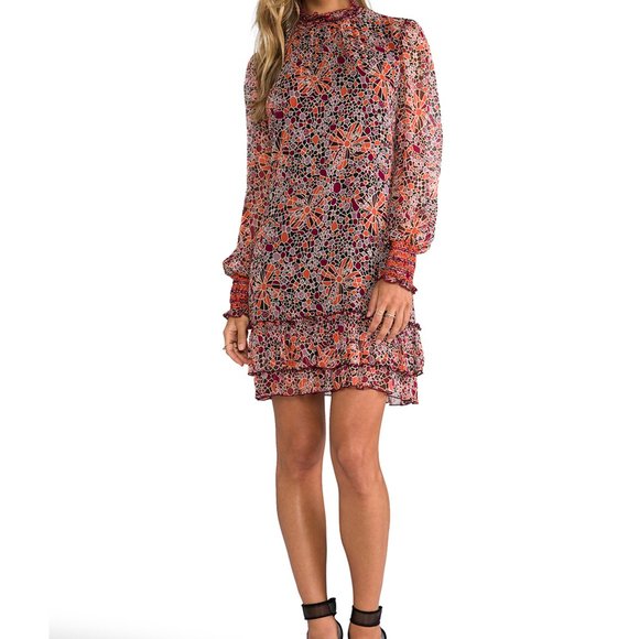 Flora Print Crinkle Chiffon Dress - Picture 2 of 7